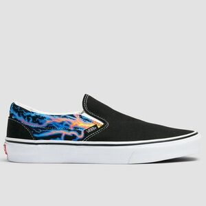 Vans Classic Slip-On - Electric Flame Black Red - Women’s size 5/Mens 3.5